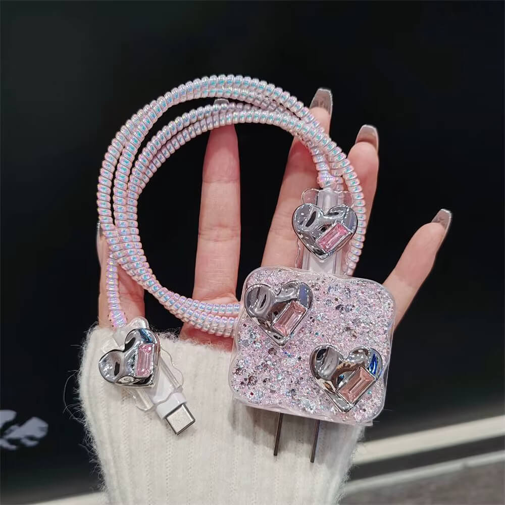 Cute 3D Cable Protector for iPhone Charger(No Cable Included)