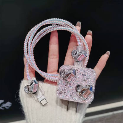 Cute 3D Cable Protector for iPhone Charger(No Cable Included)