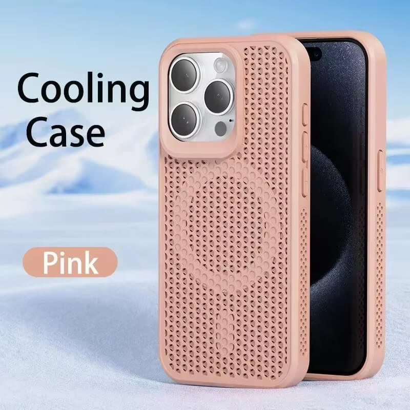 Cooling Heat Dissipation Phone Case For iPhone 16 15 14 13 12 11 Pro Max Plus Breathable Hard Back Magnetic Cover For Magsafe