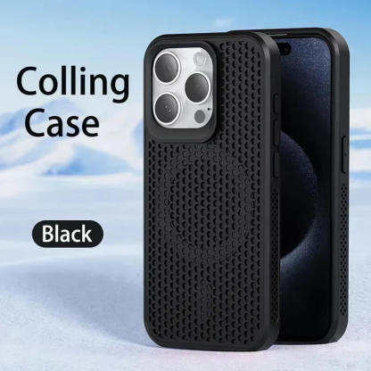 Cooling Heat Dissipation Phone Case For iPhone 16 15 14 13 12 11 Pro Max Plus Breathable Hard Back Magnetic Cover For Magsafe
