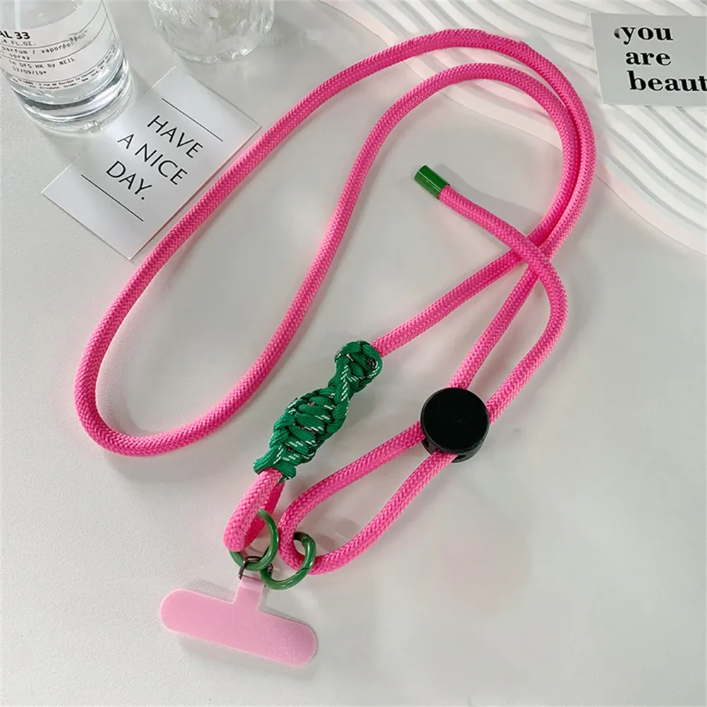 Cute Phone Lanyard Adjustable Diameter Outdoor Universal Case Crossbody Shoulder Card Neck Cord Clip Hang Anti-lost Wrist Strap