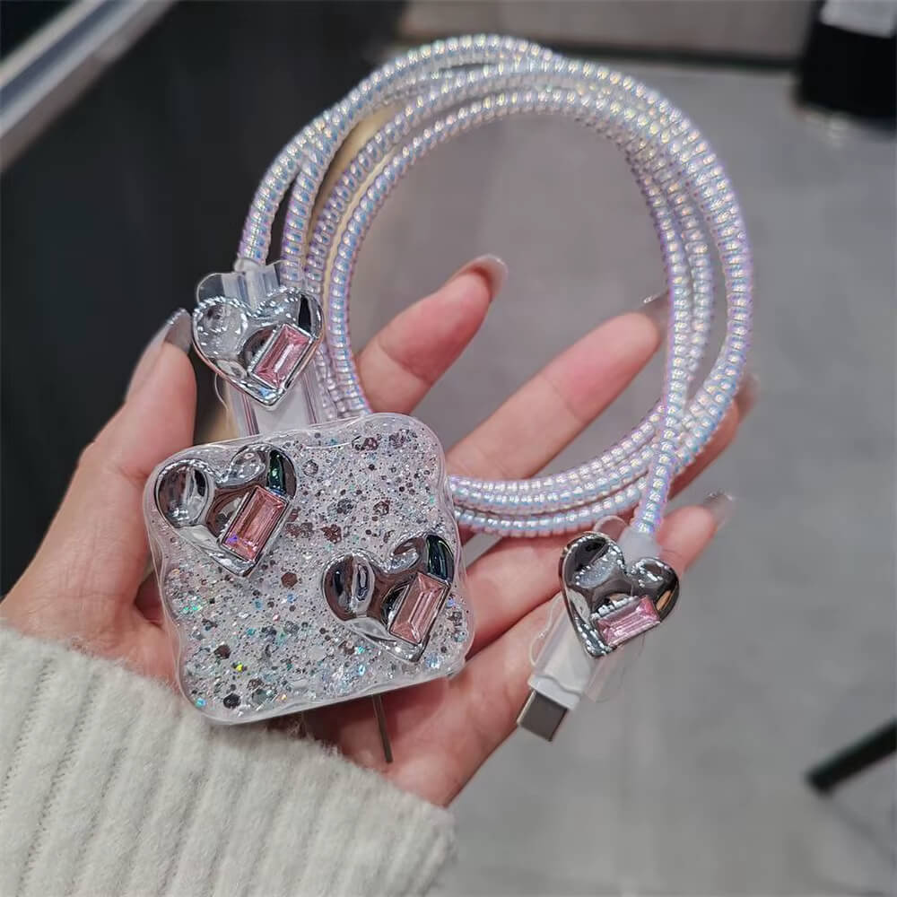 Cute 3D Cable Protector for iPhone Charger(No Cable Included)
