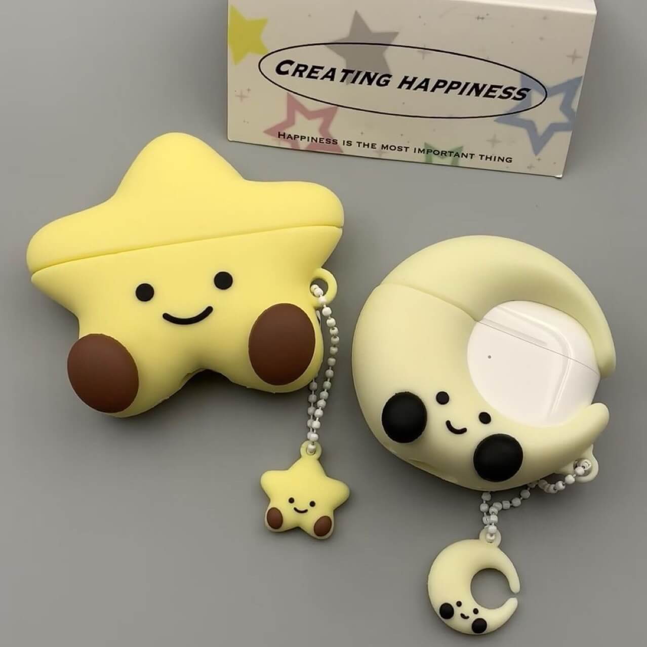 Cute AirPods Case with Moon