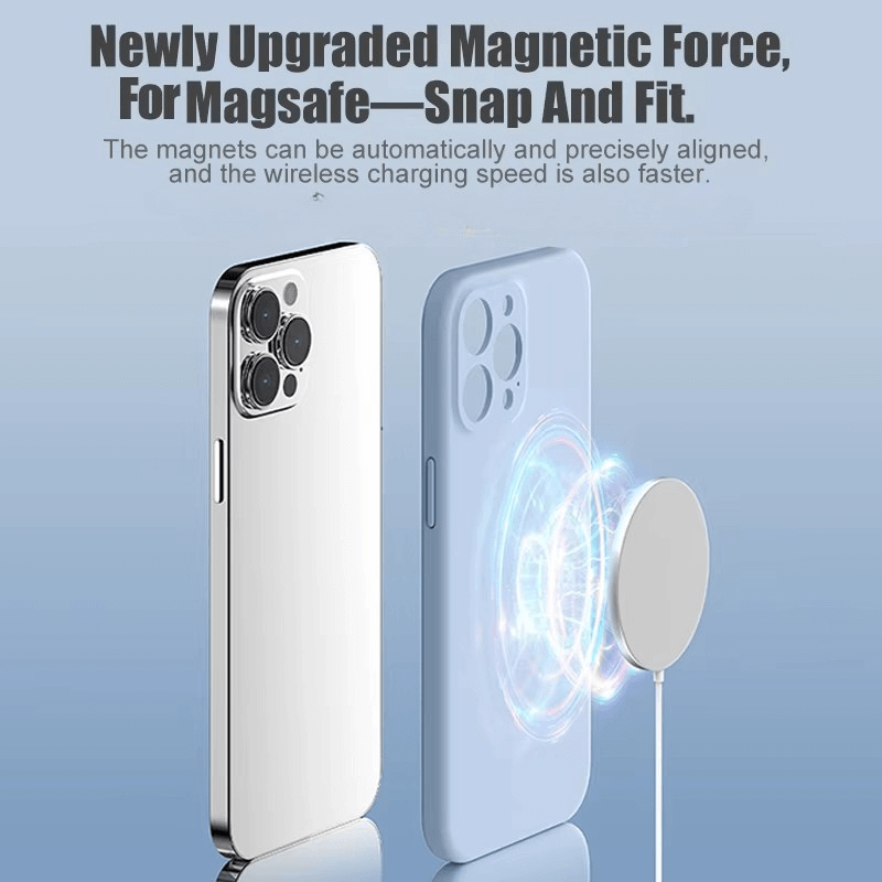 Magnetic Liquid Silicone Case for iPhone (MagSafe Compatible)