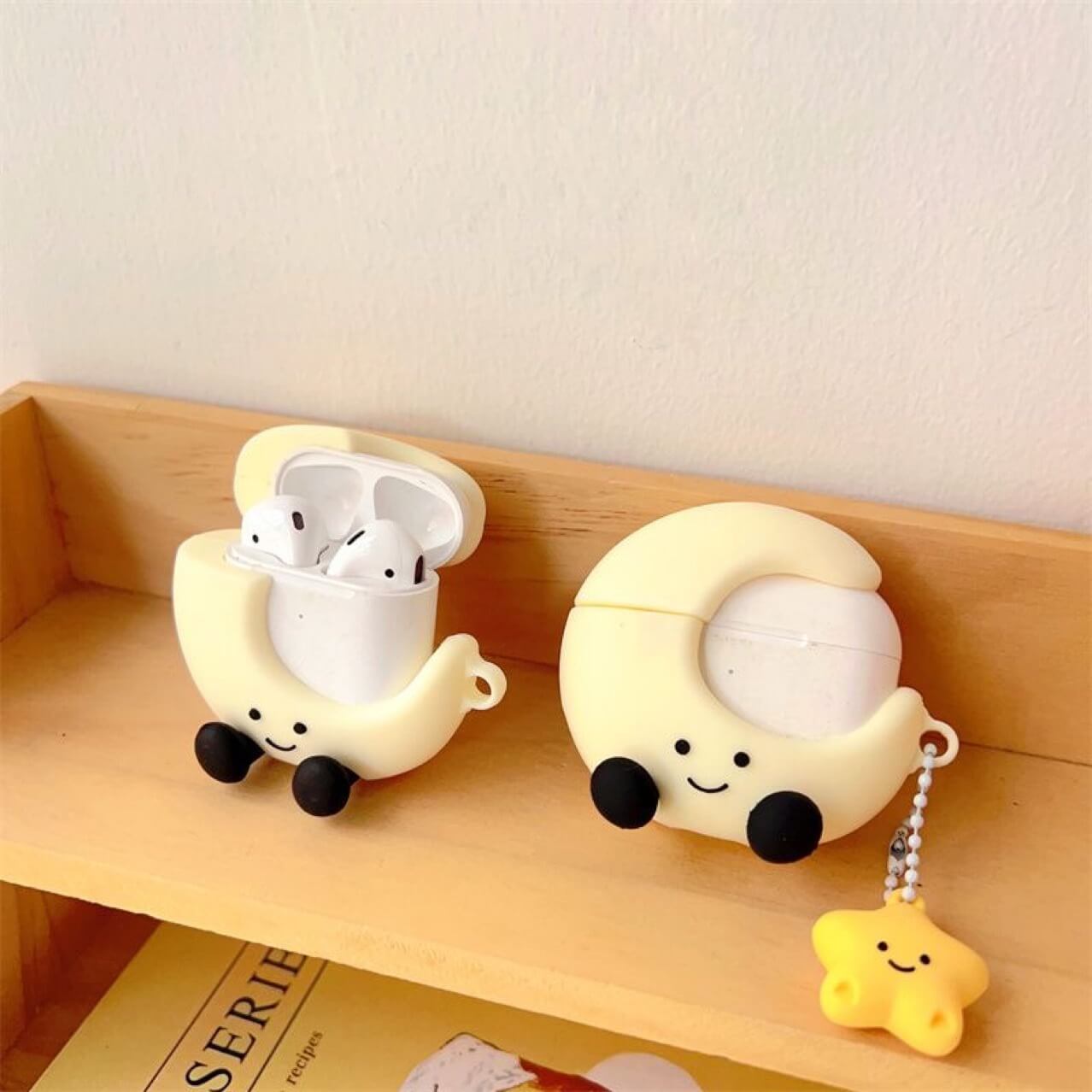 Cute AirPods Case with Moon