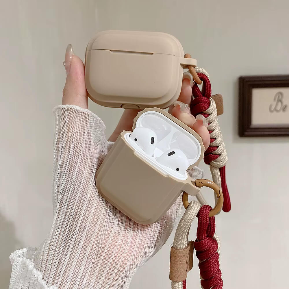 AirPods Case with Smiley Strap
