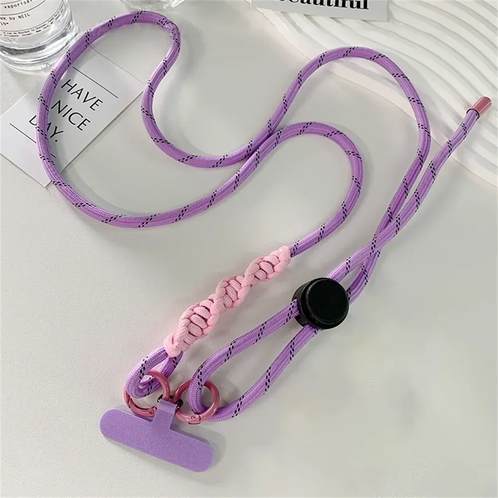 Cute Phone Lanyard Adjustable Diameter Outdoor Universal Case Crossbody Shoulder Card Neck Cord Clip Hang Anti-lost Wrist Strap