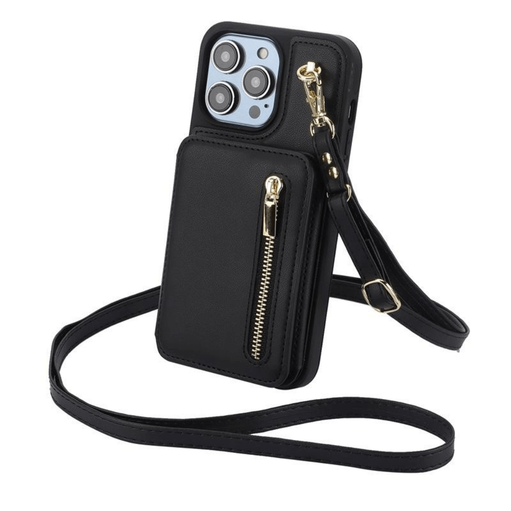 Crossbody Zipper Wallet iPhone Case