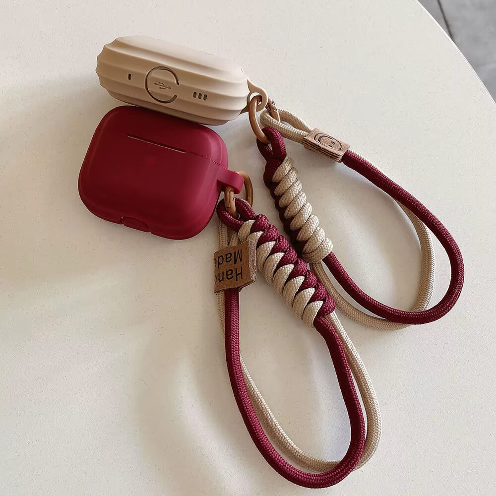 AirPods Case with Smiley Strap