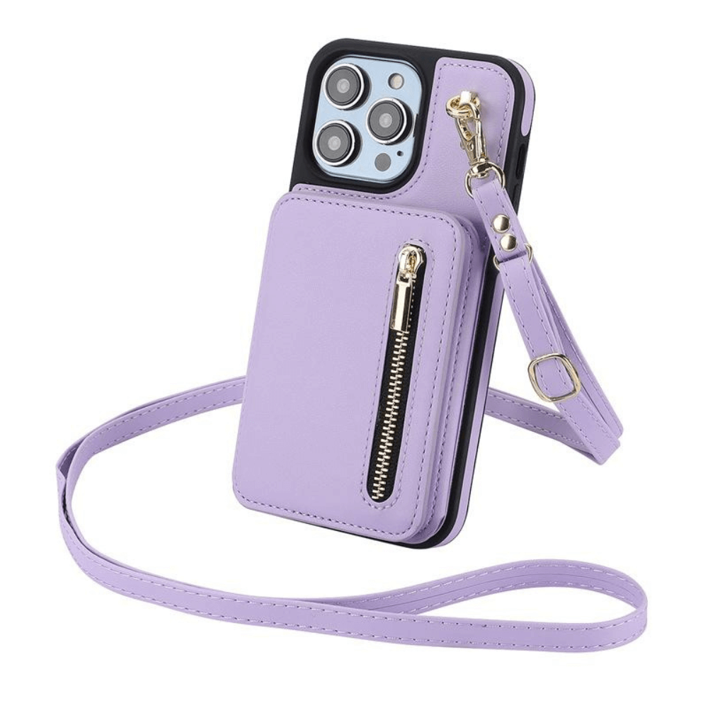 Crossbody Zipper Wallet iPhone Case