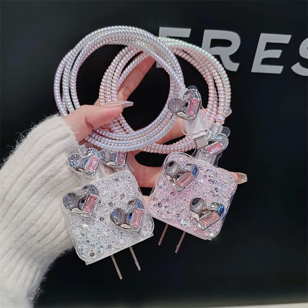 Cute 3D Cable Protector for iPhone Charger(No Cable Included)