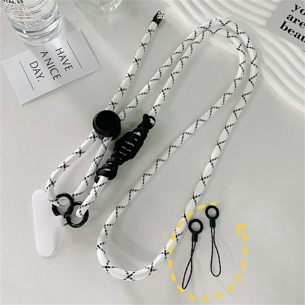 Cute Phone Lanyard Adjustable Diameter Outdoor Universal Case Crossbody Shoulder Card Neck Cord Clip Hang Anti-lost Wrist Strap