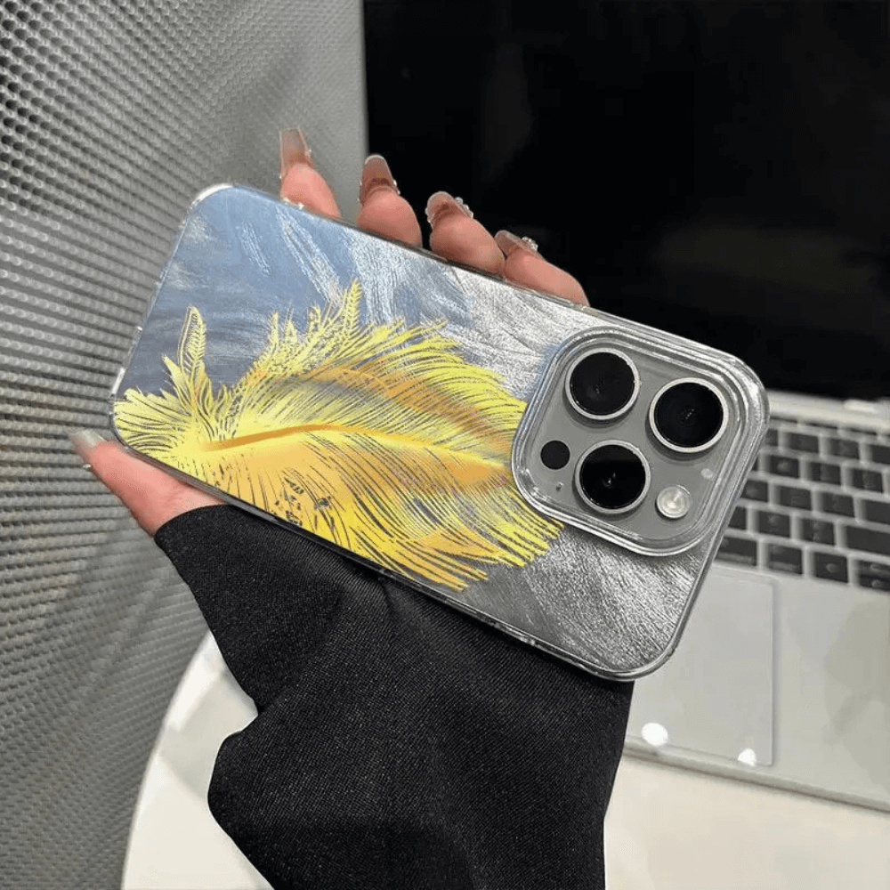 Glitter Feather Gradient Case