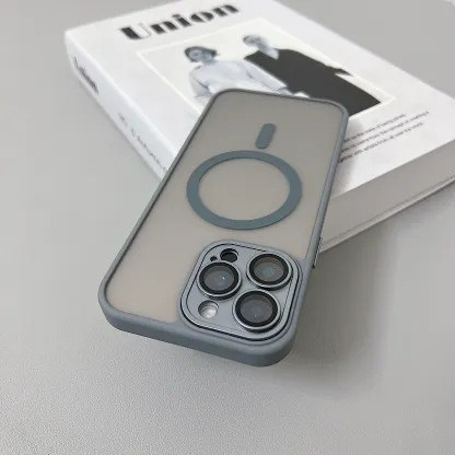 Magnetic Luxury Matte Translucent Armor Shockproof Case For iPhone 16 15 14 13 12 11 Pro Max For Magsafe Wireless Charge Cover