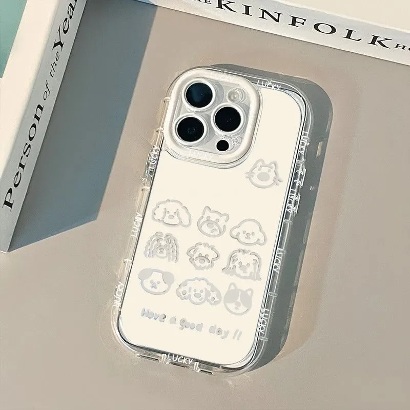 Cut Cat Aninal Phone Case For iPhone 13 Funda iPhone 11 14 15 16 Pro Max 12 XR X Xs 7 8 Plus  SE 15pro 13pro Silicone Soft Cover