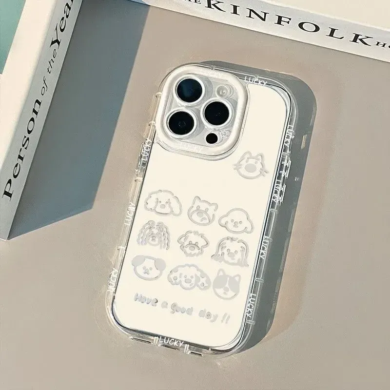 Cut Cat Aninal Phone Case For iPhone 13 Funda iPhone 11 14 15 16 Pro Max 12 XR X Xs 7 8 Plus  SE 15pro 13pro Silicone Soft Cover