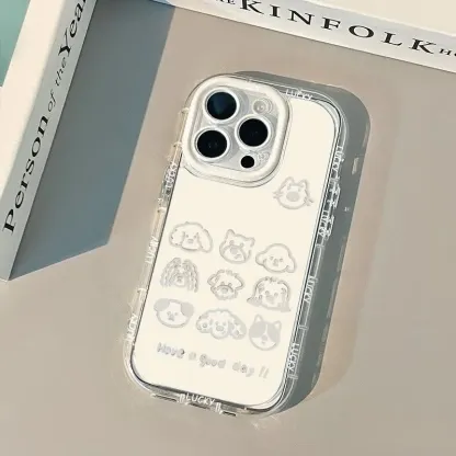 Cut Cat Aninal Phone Case For iPhone 13 Funda iPhone 11 14 15 16 Pro Max 12 XR X Xs 7 8 Plus  SE 15pro 13pro Silicone Soft Cover