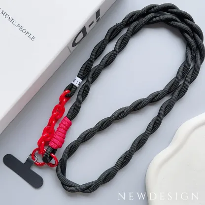 Cute Phone Lanyard Diameter Outdoor Universal Case Acrylic Crossbody Shoulder Card Neck Cord Clip Hang Anti-lost Wrist Strap