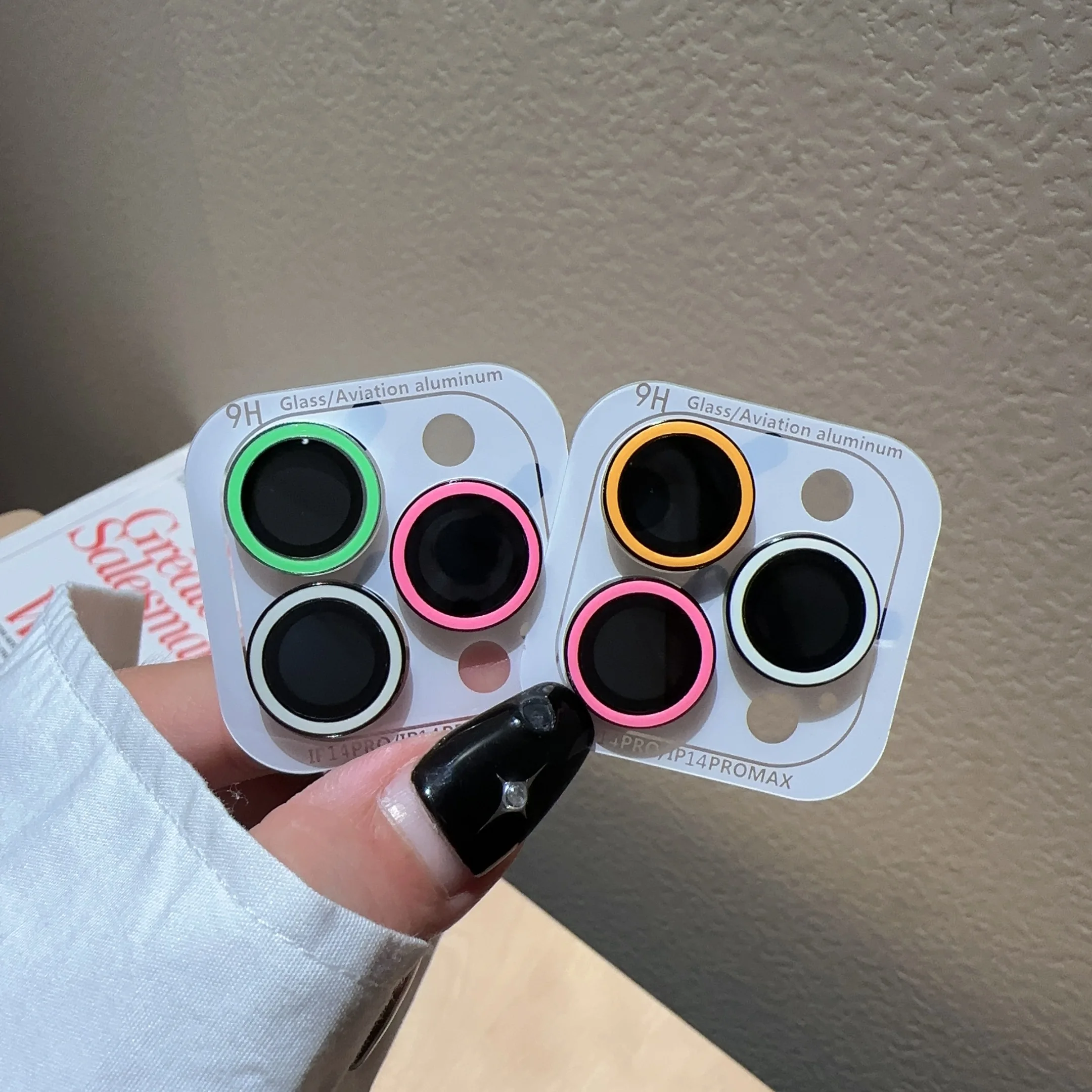 Luminous Camera Protector Film For IPhone 14 13 12 11 15 Pro Max 14 Plus 12 13 Mini Lens Ring Tempered Glass Glowing Cap