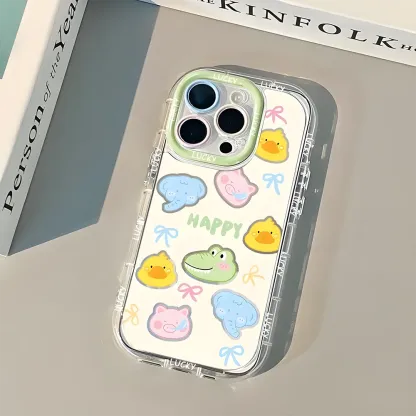Cut Cat Aninal Phone Case For iPhone 13 Funda iPhone 11 14 15 16 Pro Max 12 XR X Xs 7 8 Plus  SE 15pro 13pro Silicone Soft Cover