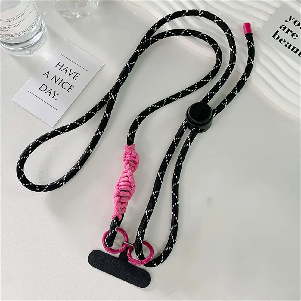 Cute Phone Lanyard Adjustable Diameter Outdoor Universal Case Crossbody Shoulder Card Neck Cord Clip Hang Anti-lost Wrist Strap