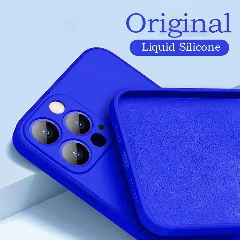 Official 16 New Phone Case For IPhone 16 15 14 13 11 12 Pro Max 15 Plus Silicone Solid Color Fall and Collision Protection Cover