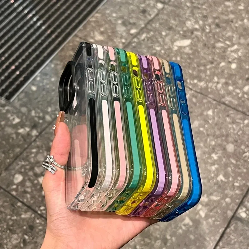 Luxury Transparent Case For iPhone 15 14 13 12 11 Pro Max 7 8 Plus X Xs Max XR Shockproof Clear Soft TPU Cover