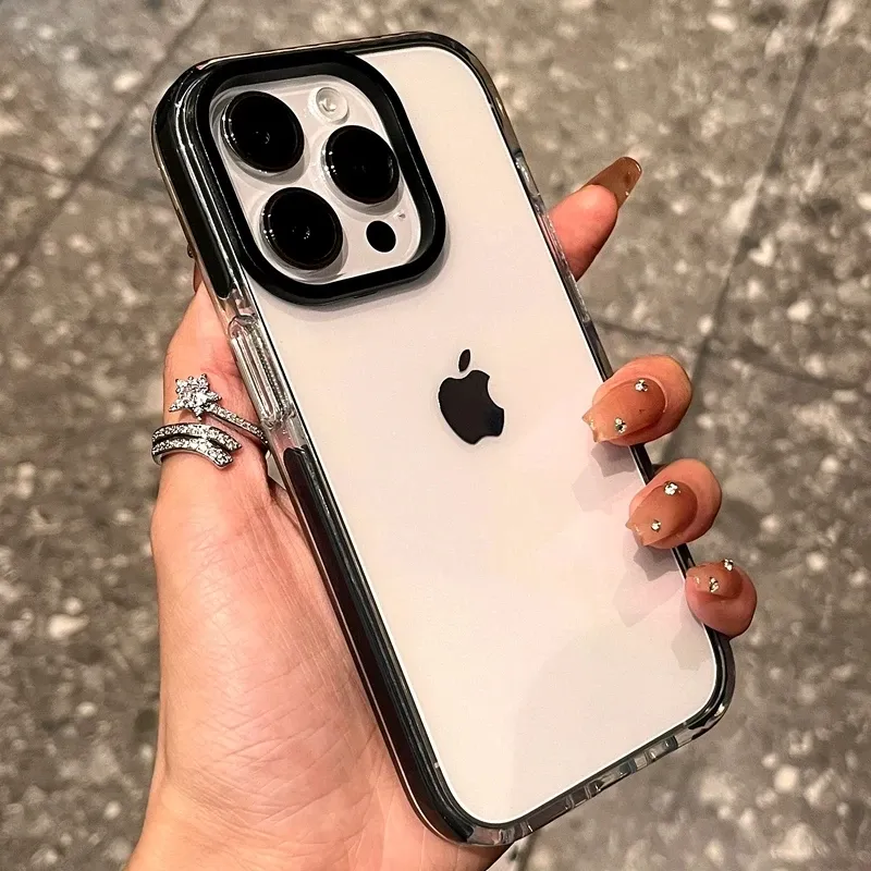 Luxury Transparent Case For iPhone 15 14 13 12 11 Pro Max 7 8 Plus X Xs Max XR Shockproof Clear Soft TPU Cover
