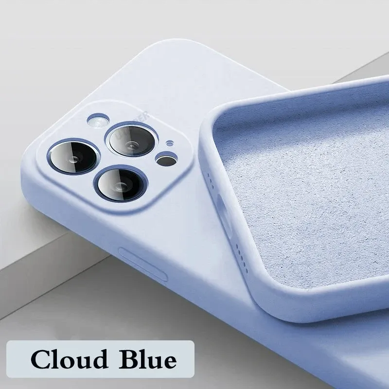 Official 16 New Phone Case For IPhone 16 15 14 13 11 12 Pro Max 15 Plus Silicone Solid Color Fall and Collision Protection Cover