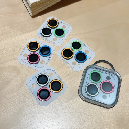 Luminous Camera Protector Film For IPhone 14 13 12 11 15 Pro Max 14 Plus 12 13 Mini Lens Ring Tempered Glass Glowing Cap
