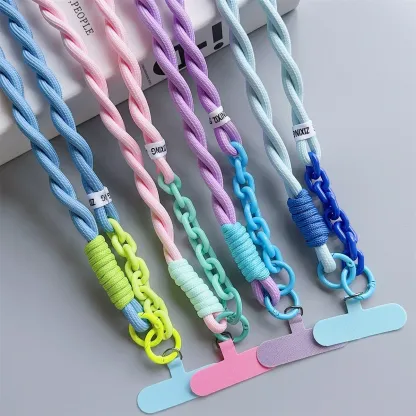 Cute Phone Lanyard Diameter Outdoor Universal Case Acrylic Crossbody Shoulder Card Neck Cord Clip Hang Anti-lost Wrist Strap