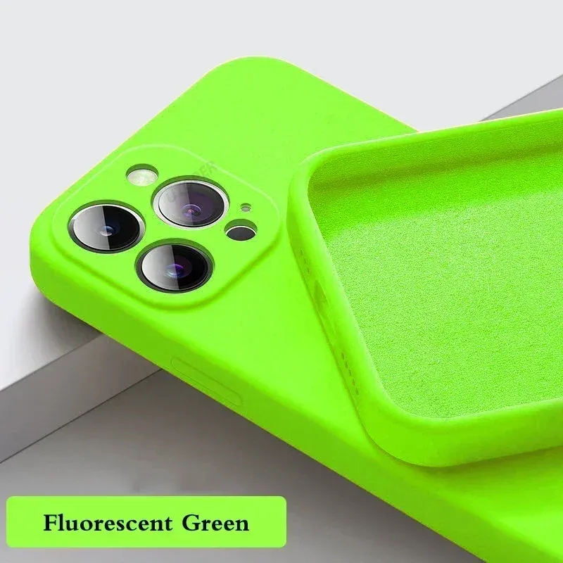 Official 16 New Phone Case For IPhone 16 15 14 13 11 12 Pro Max 15 Plus Silicone Solid Color Fall and Collision Protection Cover