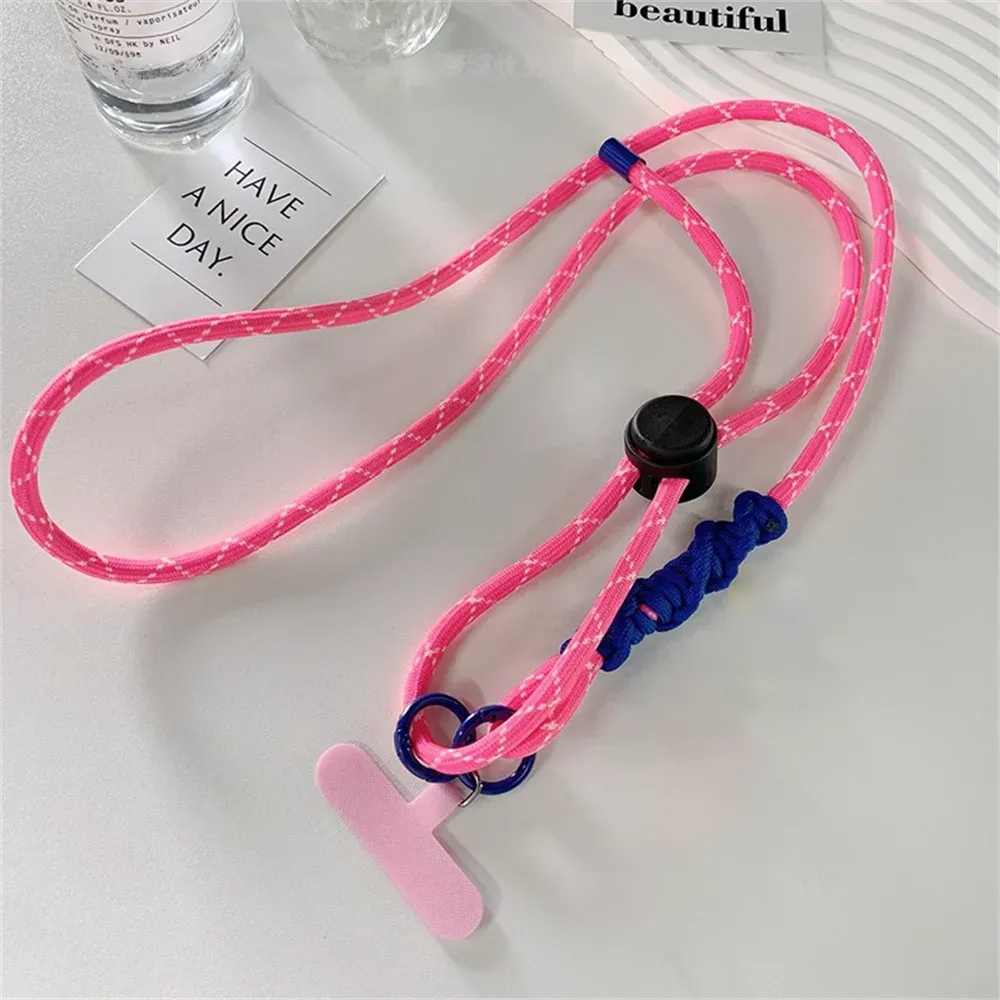 Cute Phone Lanyard Adjustable Diameter Outdoor Universal Case Crossbody Shoulder Card Neck Cord Clip Hang Anti-lost Wrist Strap