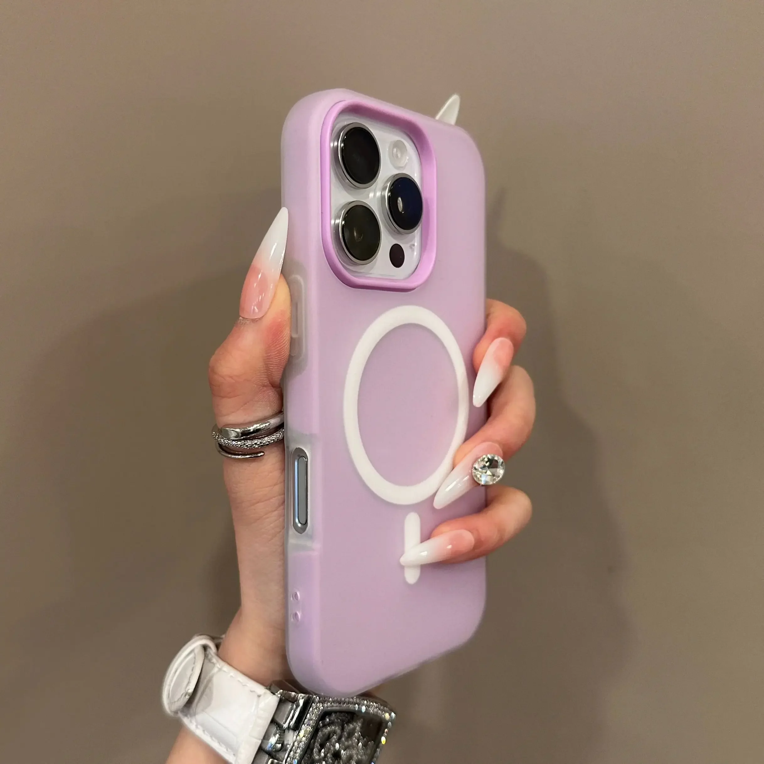 Luxury Candy Color 2 IN 1 Magsafe Case for iPhone 16 15 14 Plus 13 12 Pro Max 11 Magnetic Wireless Charge Clear Matte Soft Cover