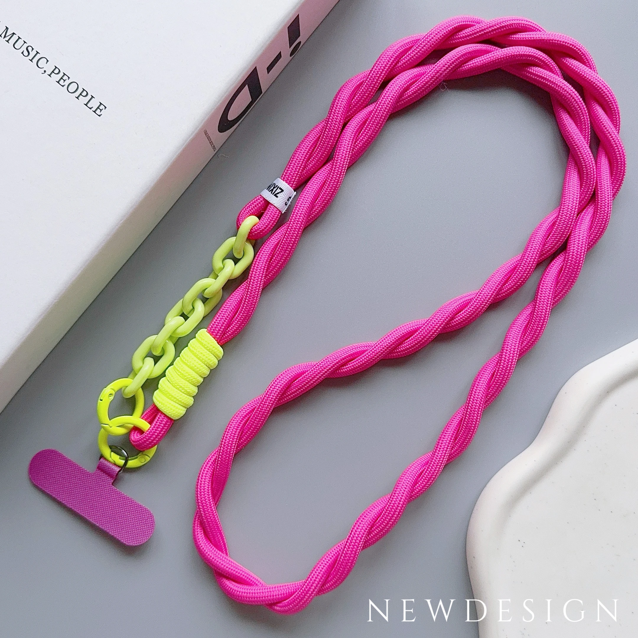 Cute Phone Lanyard Diameter Outdoor Universal Case Acrylic Crossbody Shoulder Card Neck Cord Clip Hang Anti-lost Wrist Strap