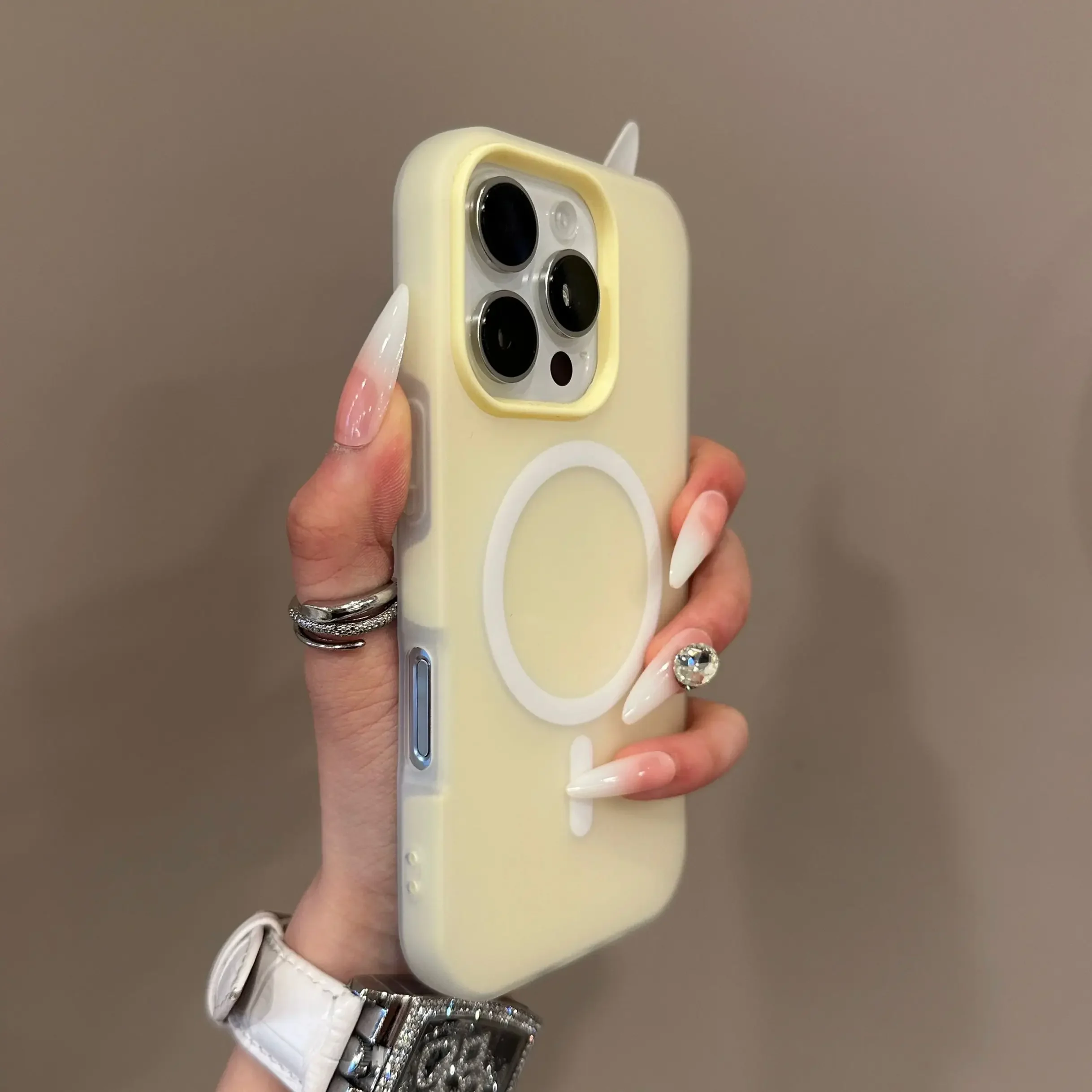 Luxury Candy Color 2 IN 1 Magsafe Case for iPhone 16 15 14 Plus 13 12 Pro Max 11 Magnetic Wireless Charge Clear Matte Soft Cover