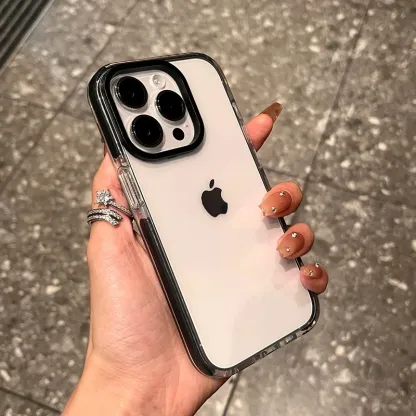 Luxury Transparent Case For iPhone 15 14 13 12 11 Pro Max 7 8 Plus X Xs Max XR Shockproof Clear Soft TPU Cover