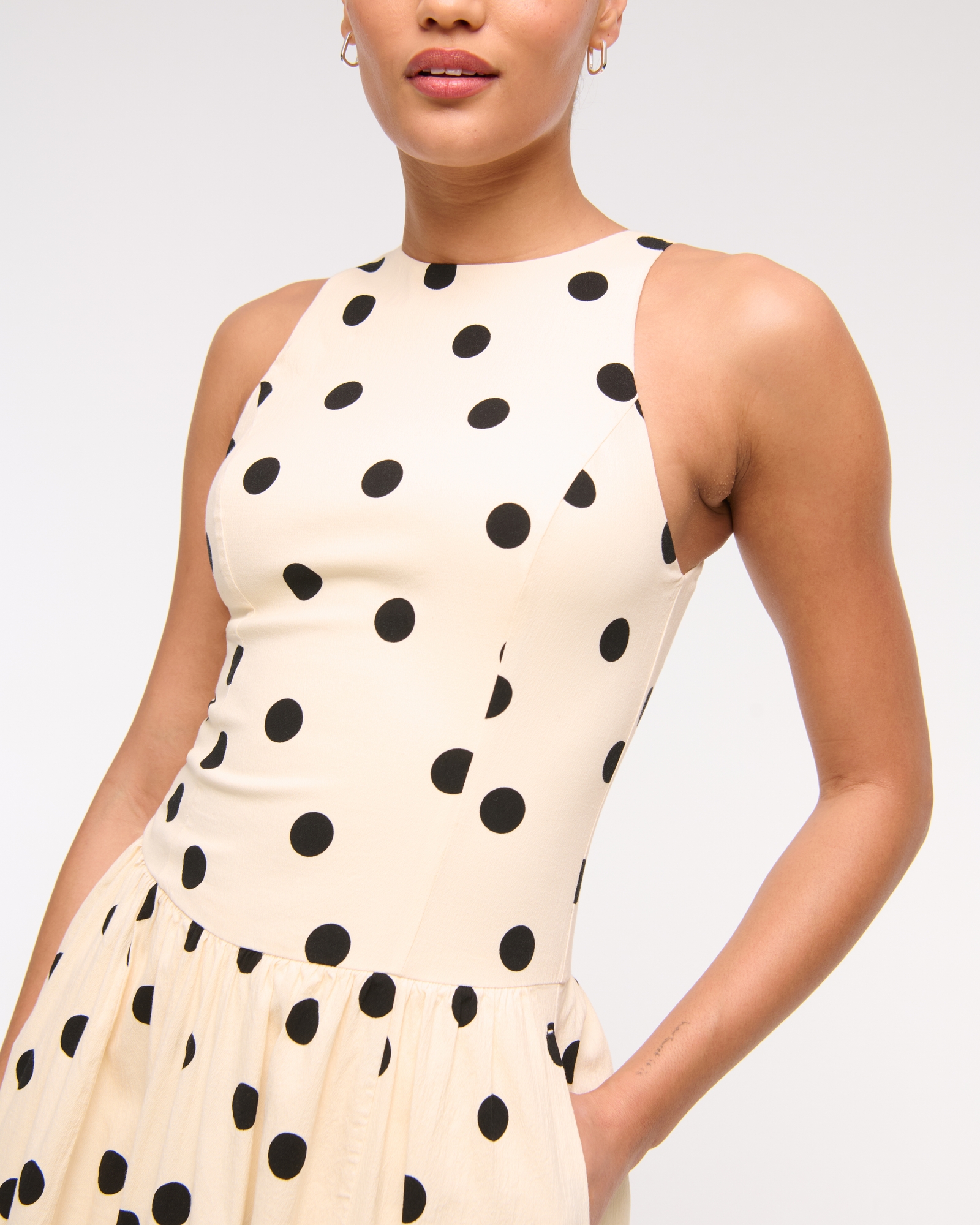 Drop-Waist Midi Dress