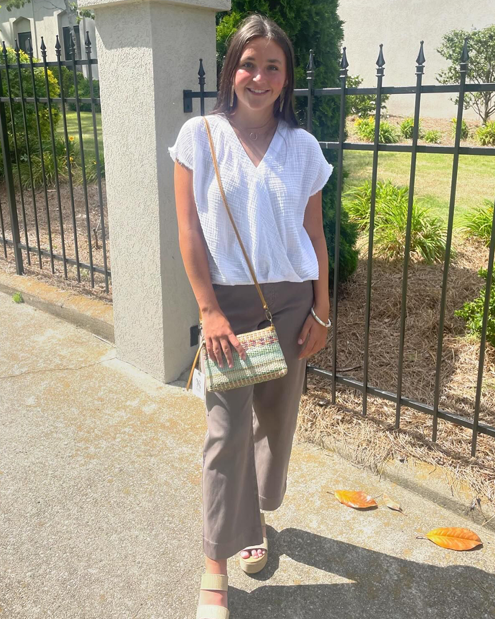 Tummy Control Twill Cropped Wide Leg Pant(Buy 2 Free Shipping)