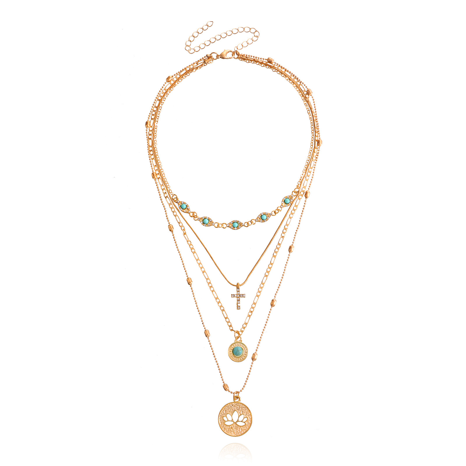 Boho - Chic Layered Gold Necklaces