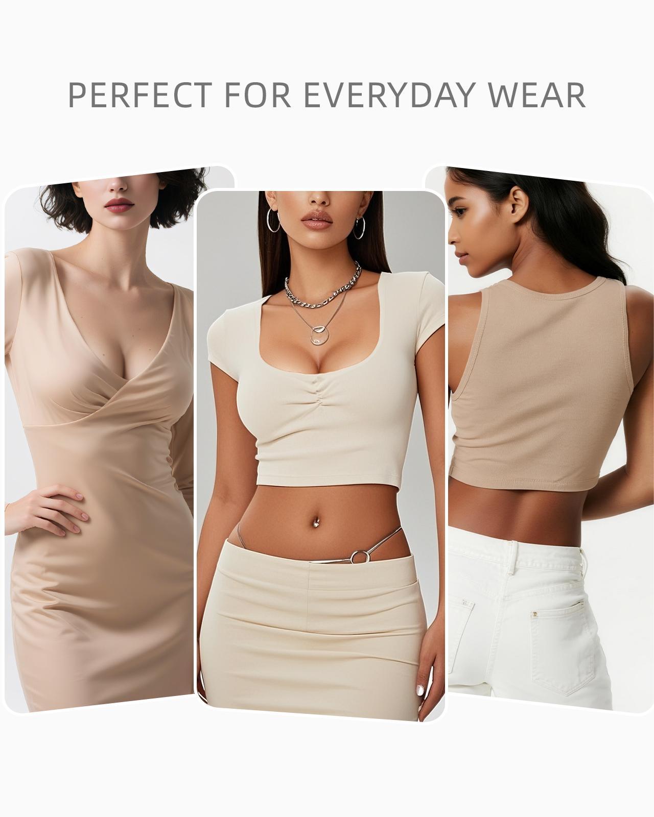 Wireless Push Up Bra Seamless Padded Plunge Comfort T-Shirt Bra