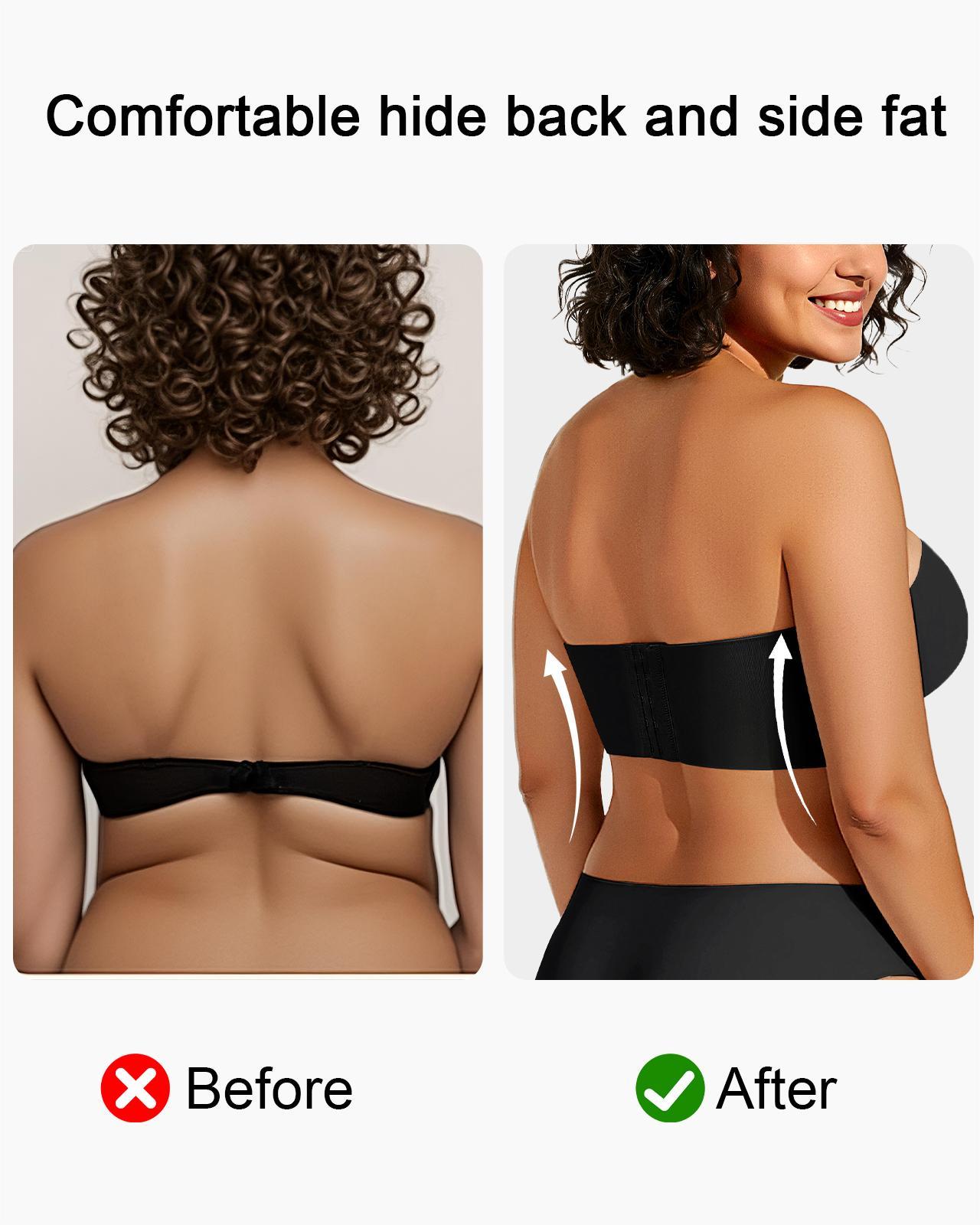 Longline Strapless Large Bust Full Coverage Plus Size Corset Lift Up Bra