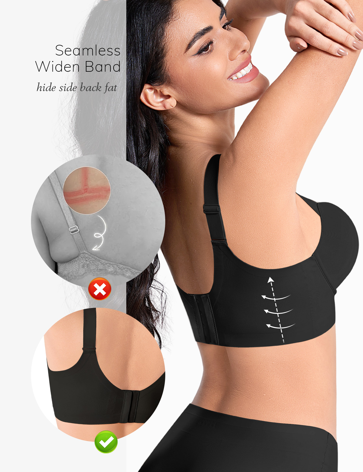 Push Up Padded Bras for Women Add 2 Cups Longline Plunge T Shirt Uplift Bra Underwire Support