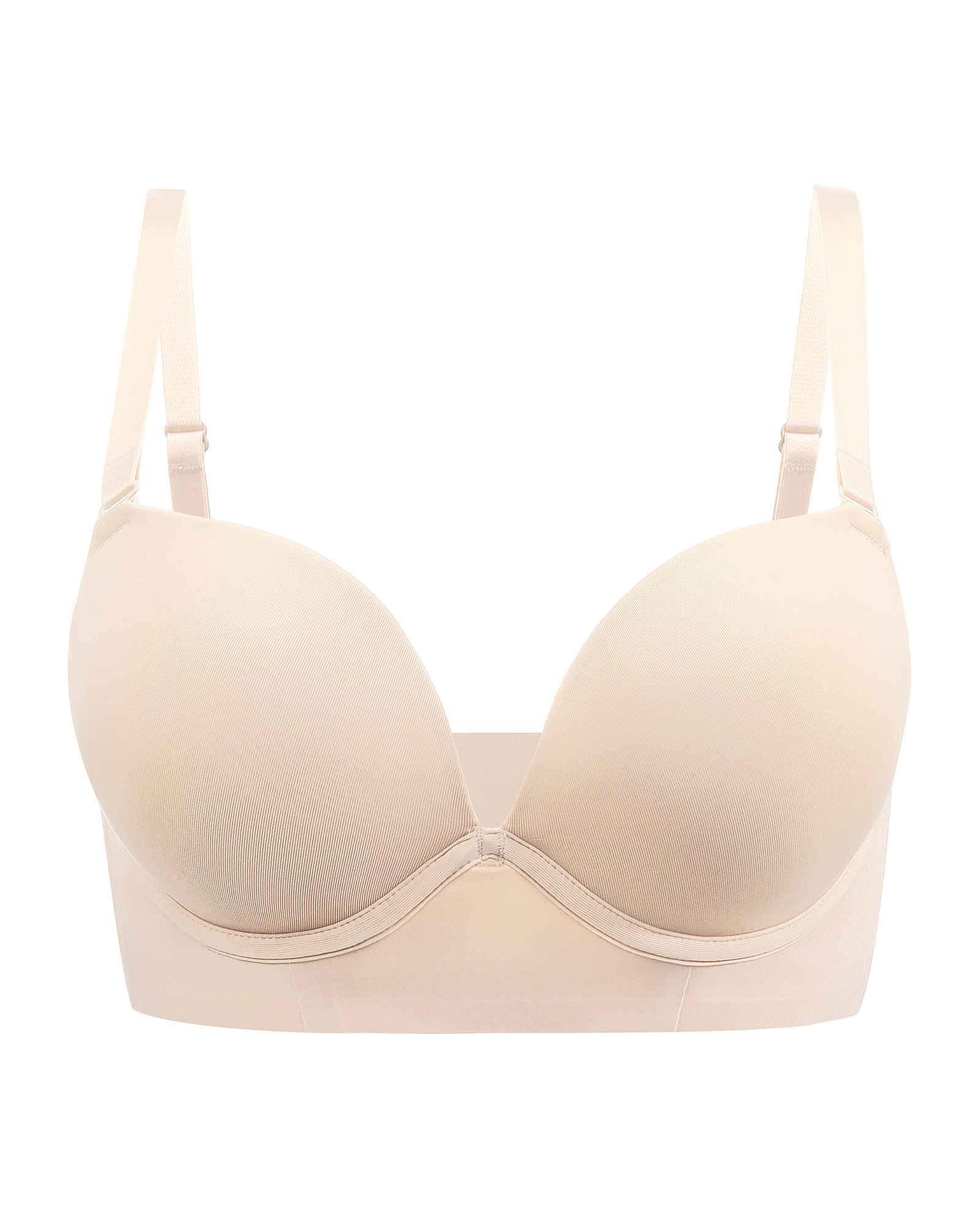 Padded Push Up Seamless Longline Smooth Underwire T-shirt Bra