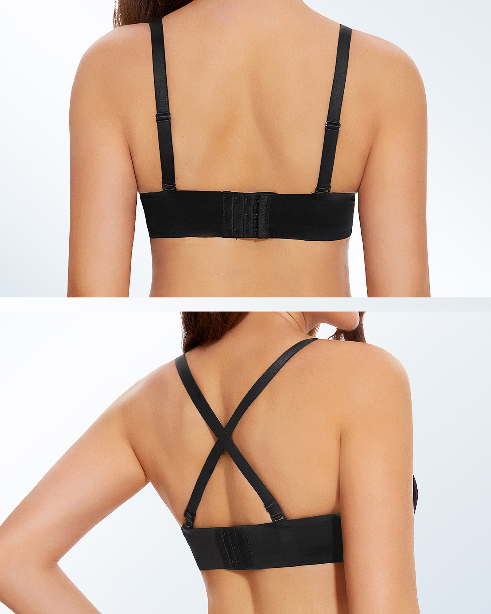 Padded Push Up V Neck Lace Underwire T-Shirt Bra