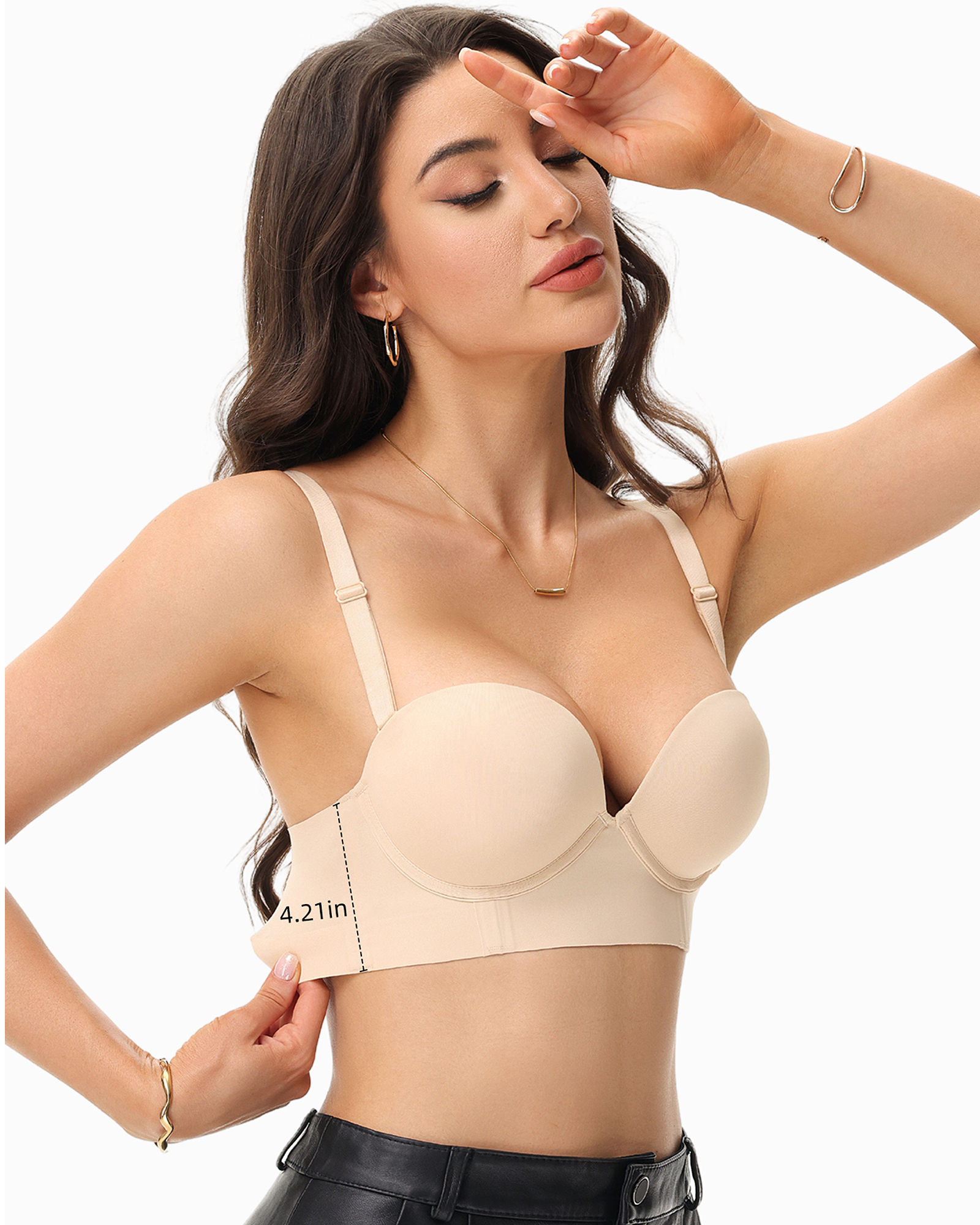 Women's Push Up Padded Bra Seamless T Shirt Everyday Bralette Underwire Support