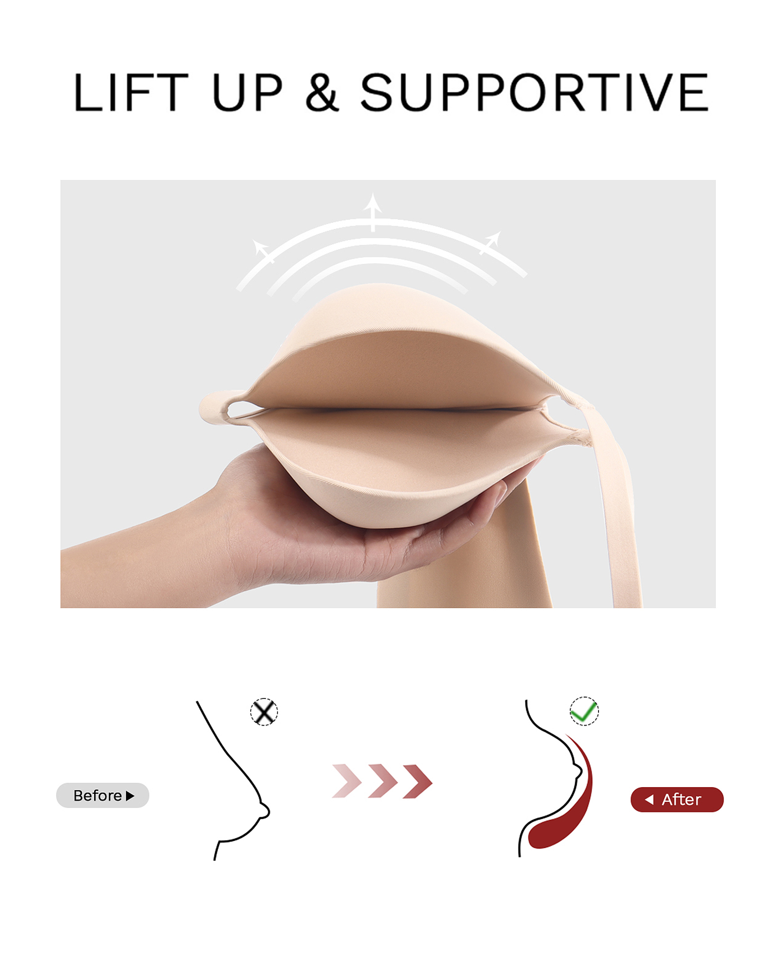 Push Up Padded Deep Plunge Bombshell Seamless Wireless Bra