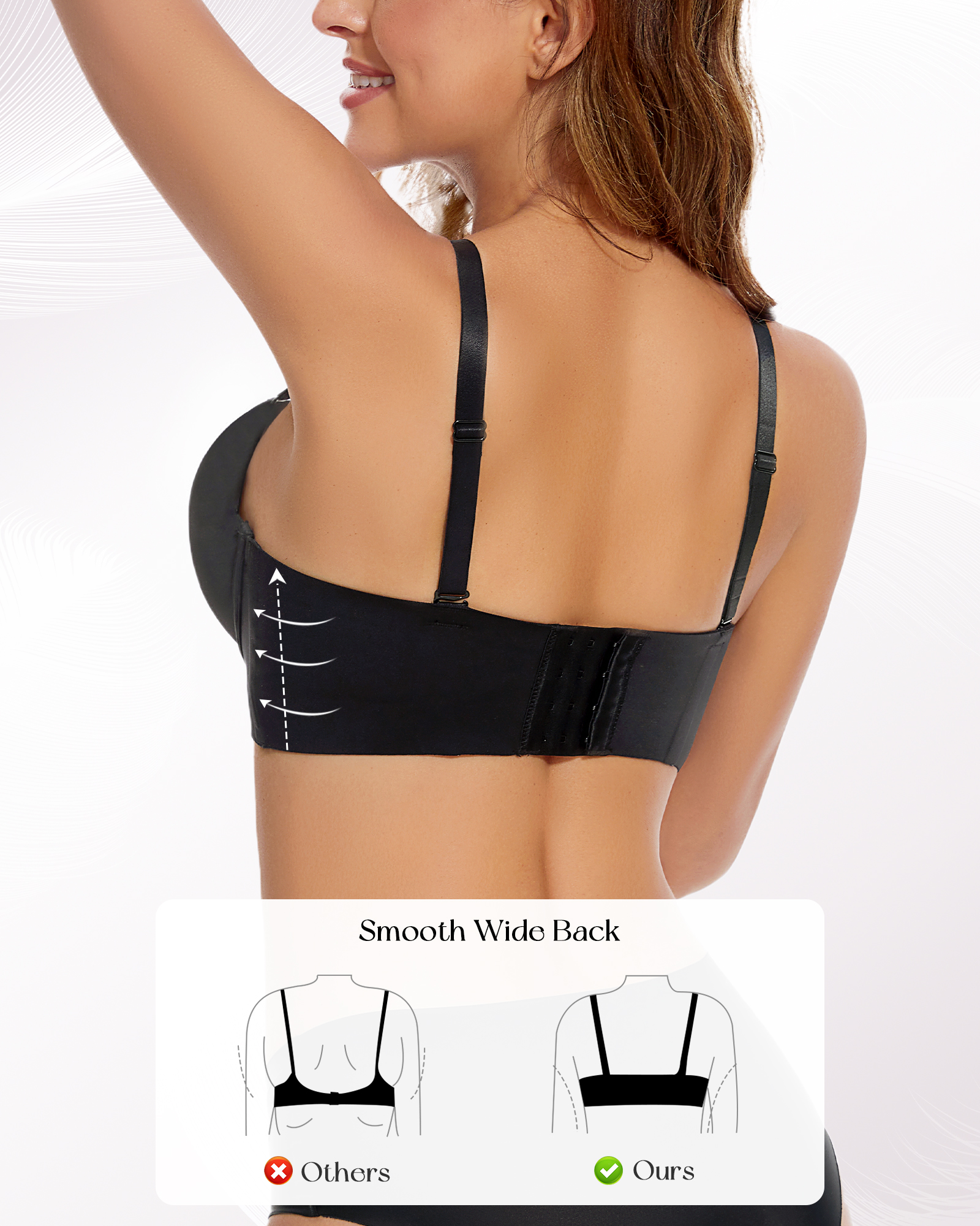 Push Up Padded Bras Everyday Bra Seamless Underwire Support