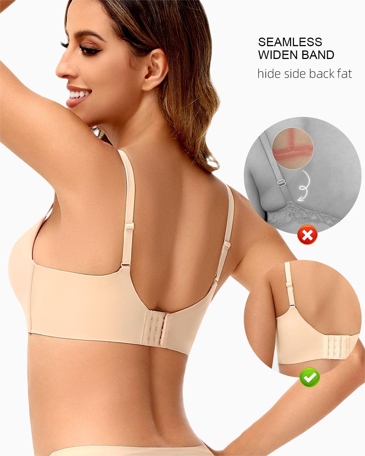 Push Up Padded Deep Plunge Bombshell Seamless Wireless Bra