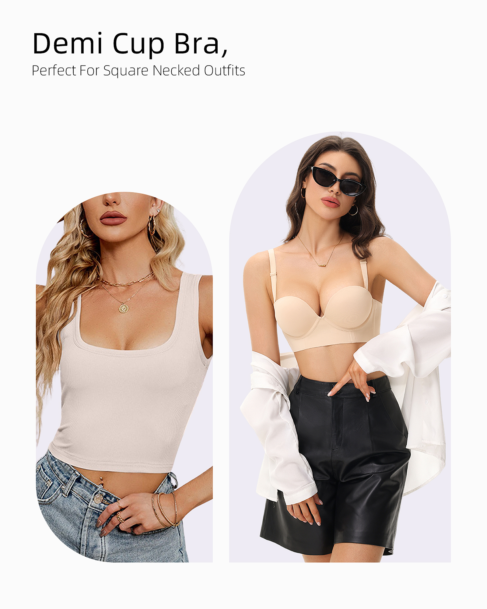 Women's Push Up Padded Bra Seamless T Shirt Everyday Bralette Underwire Support